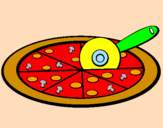 Coloring page Pizza painted byyoshi