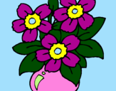 Coloring page Vase of flowers painted bykhia