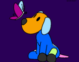 Coloring page Loula painted byyajat puppy