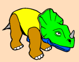 Coloring page Triceratops II painted byyoshi