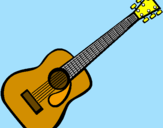 Coloring page Spanish guitar II painted byvalentina