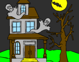 Coloring page Ghost house painted byITALO