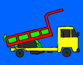 Coloring page Dumper truck painted bydanny fisher man men