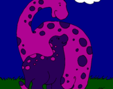Coloring page Dinosaurs painted byshaelyn