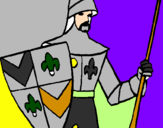 Coloring page Knight of the Court painted byShield Knight Dracula