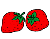 Coloring page strawberries painted byfraoula