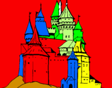 Coloring page Medieval castle painted byAhmad Farhan