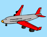 Coloring page Passenger plane painted bymari