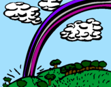 Coloring page Rainbow painted bymari