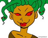 Coloring page Medusa painted bymathus m