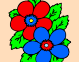 Coloring page Flowers painted bymarla