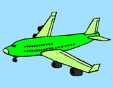 Coloring page Passenger plane painted byAhmad Farhan