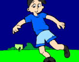 Coloring page Playing football painted byAhmad Farhan Chelsea