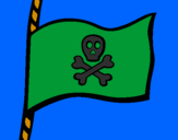 Coloring page Pirate flag painted byMilica