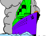 Coloring page Steamboat painted byAhmad Farhan