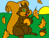 Coloring page Squirrel painted bylalachica