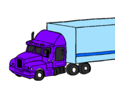 Coloring page Truck trailer painted byAhmad Farhan