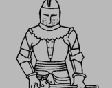Coloring page Knight with mace painted bymarFFFDal