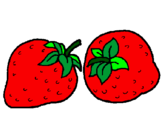 Coloring page strawberries painted byErin