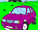 Coloring page Car on the road painted byRAFAEL