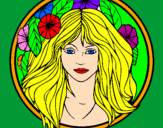 Coloring page Princess of the forest 2 painted bymarla