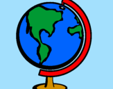 Coloring page Globe II painted byArmands