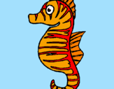 Coloring page Sea horse painted byjanelle