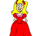 Coloring page Young princess painted byArmands