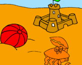 Coloring page Beach 2 painted bykelan