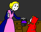 Coloring page Little red riding hood 2 painted bysavannah