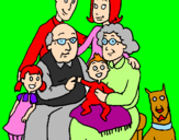 Coloring page Family  painted bybreno