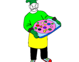Coloring page Cook painted bySID