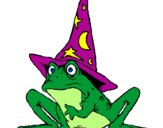Coloring page Magician turned into a frog painted byanonymous