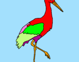 Coloring page Stork  painted byguenda