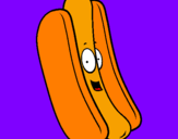Coloring page Hot dog painted byLeo