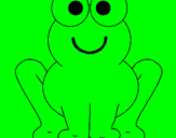 Coloring page Smiling frog painted bybryan