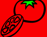 Coloring page Tomato painted bysarah