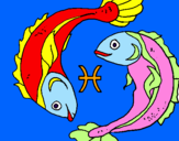 Coloring page Pisces painted byPineapple