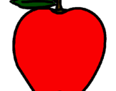 Coloring page apple painted byErin