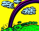 Coloring page Rainbow painted byleticr2