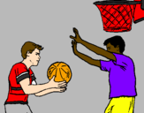 Coloring page Defending player painted byisaiah