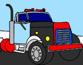 Coloring page Truck painted byArmands