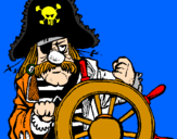 Coloring page Pirate captain painted byArmands