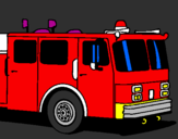 Coloring page Fire engine painted byArmands