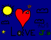 Coloring page Love Abril painted byedgar