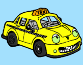 Coloring page Taxi Herbie painted bybryan