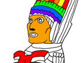 Coloring page Toltec giant painted bymin