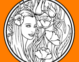 Coloring page Princess of the forest 3 painted byIsciane