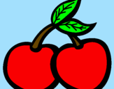 Coloring page Cherries III painted byjudith