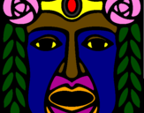 Coloring page Maya  Mask painted byanna